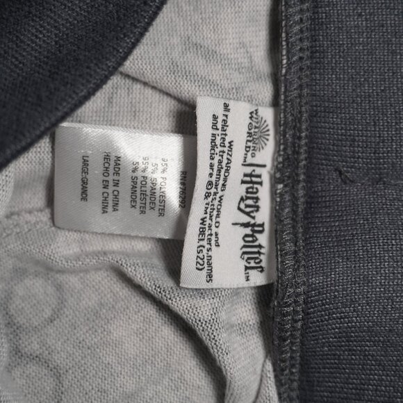 Wizarding World Harry Potter Womens Cozy 2 Piece Pajama Set Gray Size Medium - Picture 8 of 8